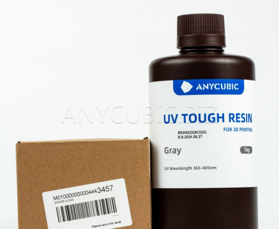 Фото 3 - СІРА Гнучка фотополімерна смола Anycubic Flexible Tough Resin GREY 1КГ
