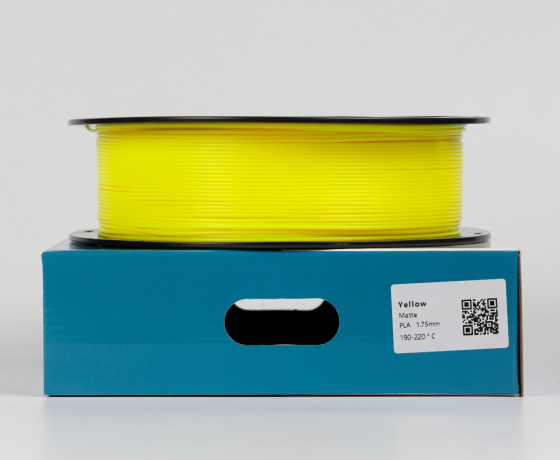 Фото 2 - Темно-жовтий Матовий Пла Пластик 1кг | 1.75мм | 330м