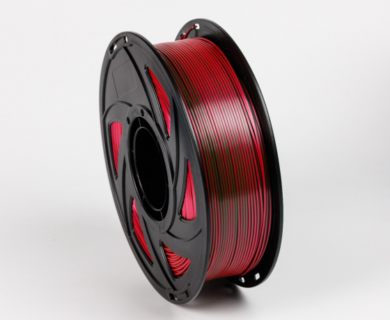Фото 2 - Червоний Зелений Пла Пластик Шовковий | PLA SILK Red Green 1кг | 1.75мм | 330м