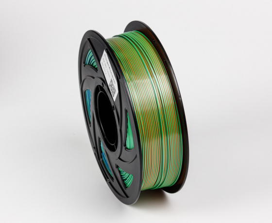 Фото 5 - Помаранчевий Синій Зелений Шовковий Пла Пластик | PLA SILK Orange Blue Green1кг | 1.75мм | 330м