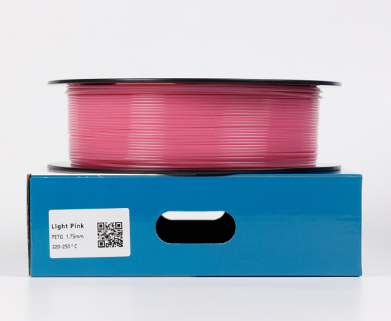 Фото 2 - Світло-рожевий PETG (ПЕТГ) coPET пластик для 3D принтера 1кг | 1.75мм | 330м