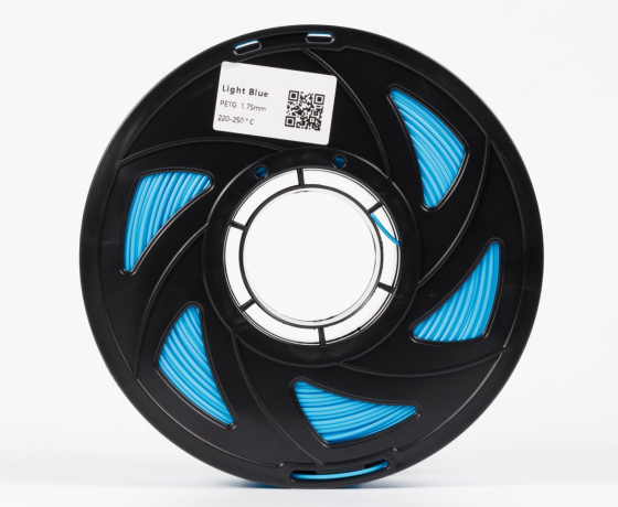 Фото 4 - Блакитний PETG (ПЕТГ) coPET пластик для 3D принтера | LightBlue PETG 1кг | 1.75мм | 330м