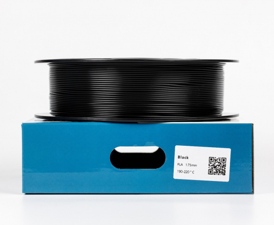 Фото 2 - Чорний PLA пластик для 3D принтера | Pla RAL 7021 Black grey 1кг | 1.75мм | 330м